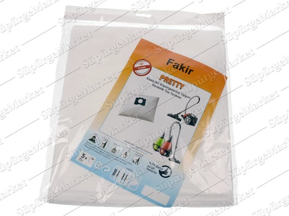 Pretty Süpürge Bez Toz Torbası, Fakir ile Uyumlu -20 Adet ürün görseli 1