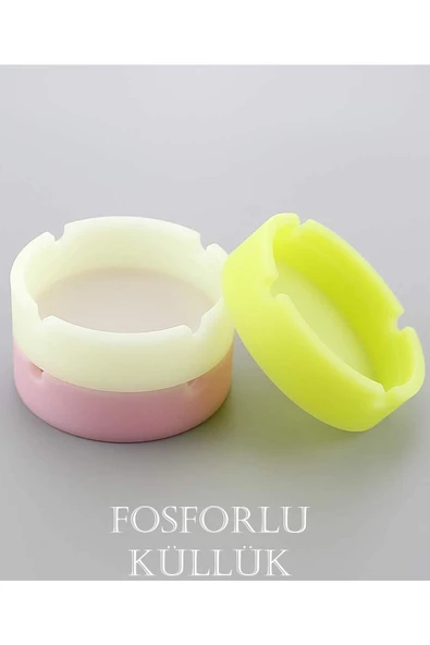 Karanlıkta Parlayan Fosforlu Silikon Puro Küllük - 3