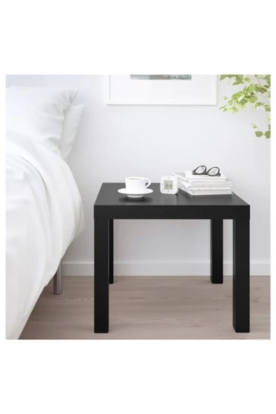 IKEA Lack Orta Yan Sehpa Masa Siyah 55x55 Cm Mobilya - 3