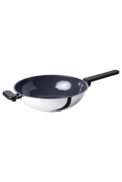 IKEA MIDDAGSMAT WOK TAVA YAPIŞMAZ SOL-JEL SERAMİK KAPLAMA PASLANMAZ ÇELİK 28 CM