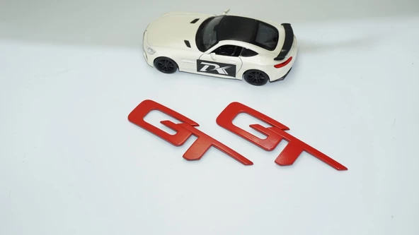 DK Tuning GT Mustang Shelby Kırmızı ABS Yazı Logo Arma Seti - Resim 4