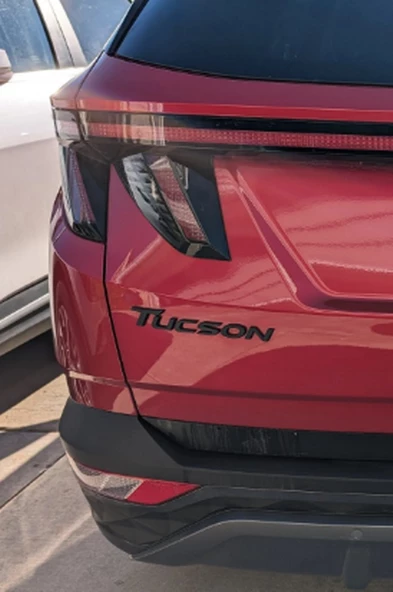 DK Tuning Tucson Bagaj 3M 3D Siyah ABS Yazı Logo Hyundai İle Uyumlu - Resim 3