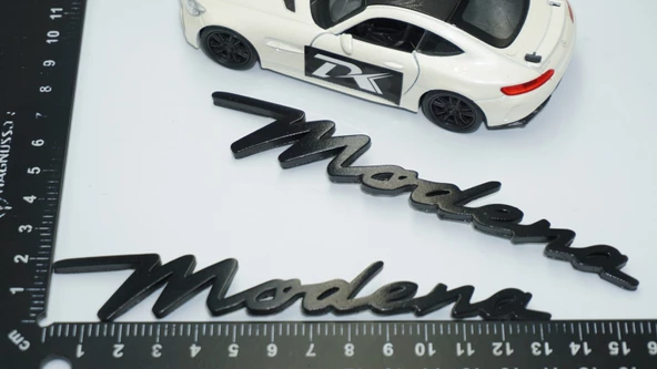 DK Tuning Maserati Modena Siyah ABS Çamurluk Yazı Logo Seti - 3
