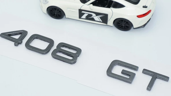 DK Tuning Peugeot 408 GT Bagaj 2022+ Koyu Gri ABS Logo Amblem Seti - 3