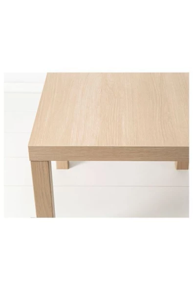 Lack Orta Sehpa Yan Sehpa 55x55 Cm Meşe - 4