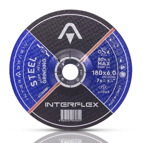 İnterflex Metal Taşlama Taş Disk 180x6 Bombeli - 2