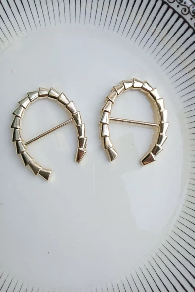 6 Adet Gold Metal Nal Peçete Yüzüğü - 3