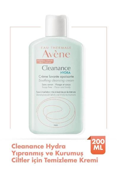Avene Cleanance Hydra Yıpranmış ve Kurumuş Ciltler için Temizleme Kremi 200 ml