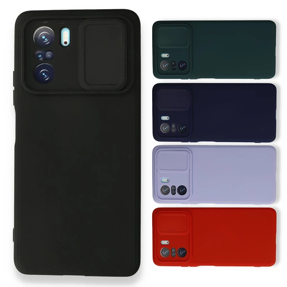 Xiaomi Poco F3 Kılıf Palm Color Kamera Koruma Kapaklı Silikon