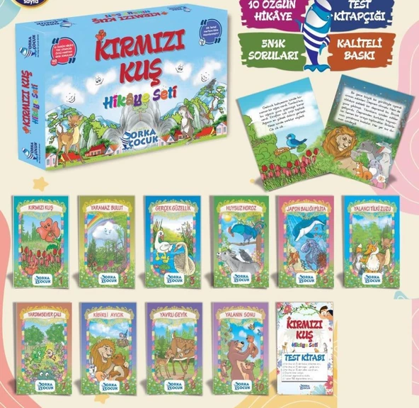 Orka 1. Sınıf Kırmızı Kuş Hikaye Seti 10 Kitap
