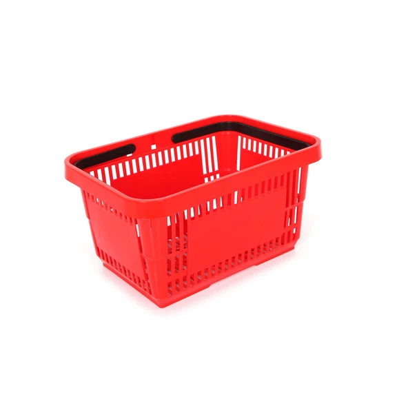 22 Lt Plastik Alışveriş Sepeti - Market El Sepeti  Kırmızı