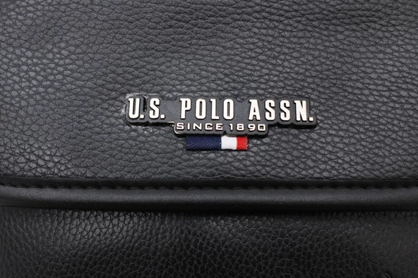 Plevr 9508 Us Polo Assn Siyah Suni Deri Unisex Postacı Çanta - 6