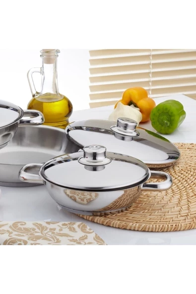 gülsan Omlet Set 6 Parça (çelik Kapaklı)