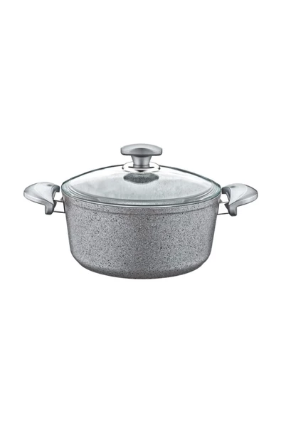 OMS 3110-24/gri Granit Derin Tencere Gri 24x12 Cm