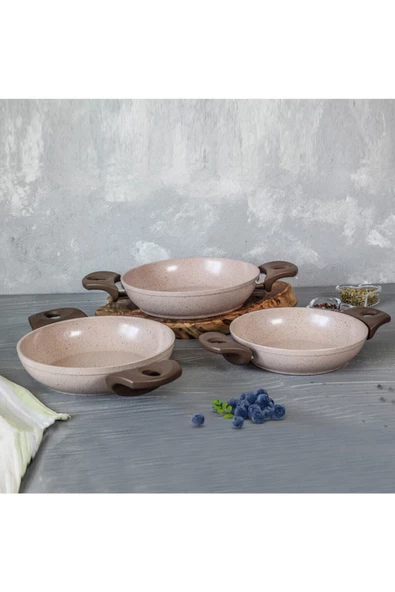 gülsan Safran 3 Parça Granit Tava Seti Sahan Set - 2