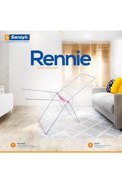 Saraylı Lady Rennie Mandallı Çamaşır Kurutma Askısı - Kurutmalık 189x90x61 Cm ürün görseli 1