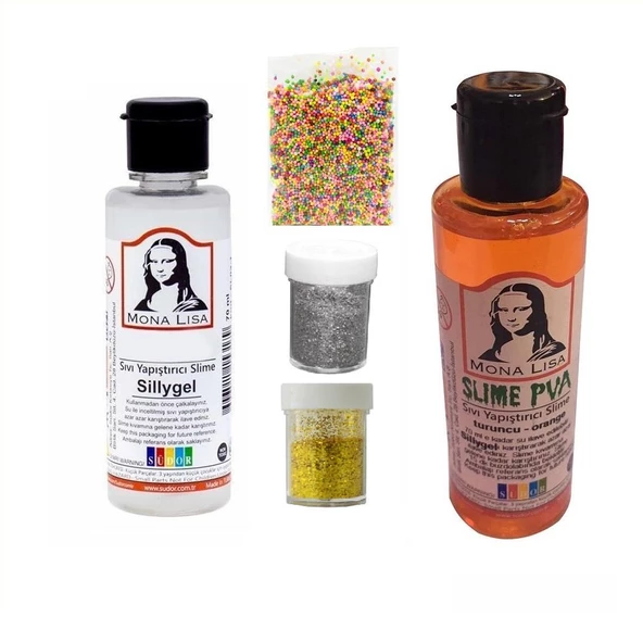 Slime Seti Turuncu Renk 70 ML Renkli Slaym Südor Sılaym Seti 70 ML Slime Borax ürün görseli