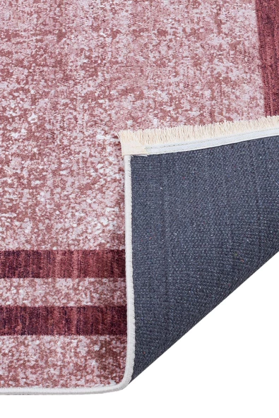 Çerçeve Desen Pamuk Taban Dijital Baskılı Halı  VİZON 180X280 - Resim 5