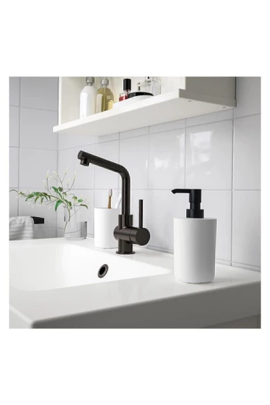 IKEA Storavan Banyo Aksesuar Seti Sıvı Sabunluk Katı Sabunluk Diş Fırçalık 3lü Set - 2