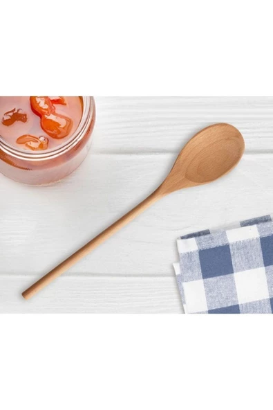 IKEA Mıxa Ahşap Kayın Servis Kaşığı - 25 Cm - 3