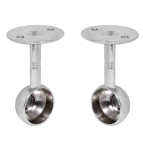 Nobel Askı Flanşı Yuvarlak Kapalı Ağız Dolap Elbise Askı Aparatı (2 ADET) - 3