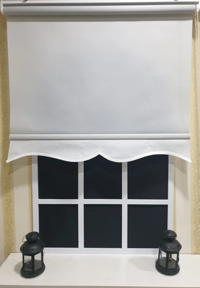 StorBurada Düz Gri Stor Perde Etek Dilimli STB--5321  Gri 50 x 200 - Resim 3