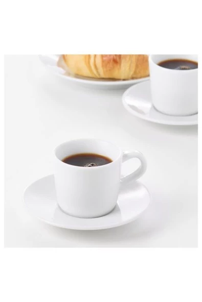 365+ Tekli Espresso Fincanı Beyaz Kupa Poreselen 6 cl - 2