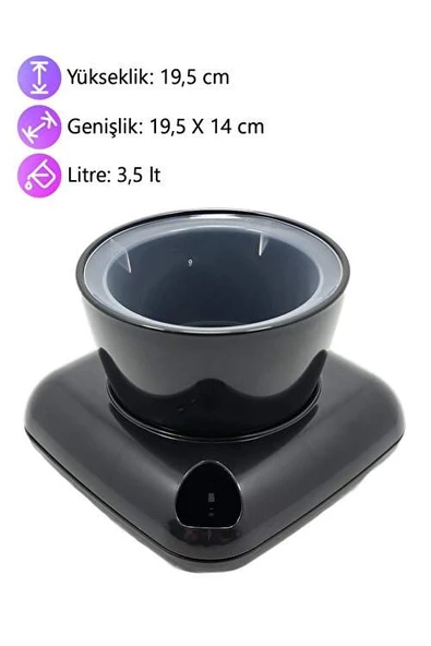 GRANDE HOME Poliwork Gala Dekoratif Tabaklı Saksı 3.5 Litre - 6