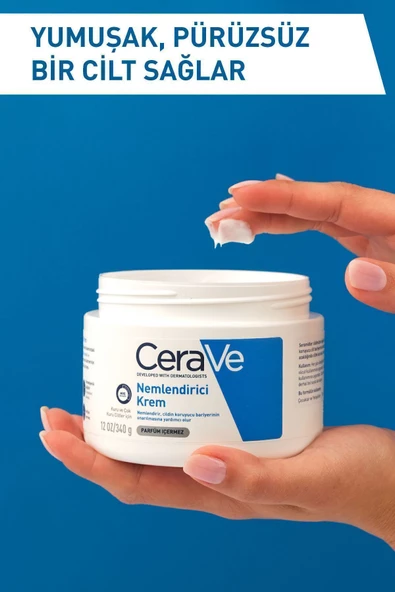 Cerave Nemlendirici Krem Kuru ve Çok Kuru Ciltler 340 ml - Resim 3