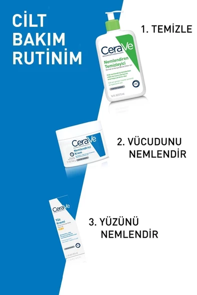 Cerave Nemlendirici Krem Kuru ve Çok Kuru Ciltler 340 ml - Resim 6