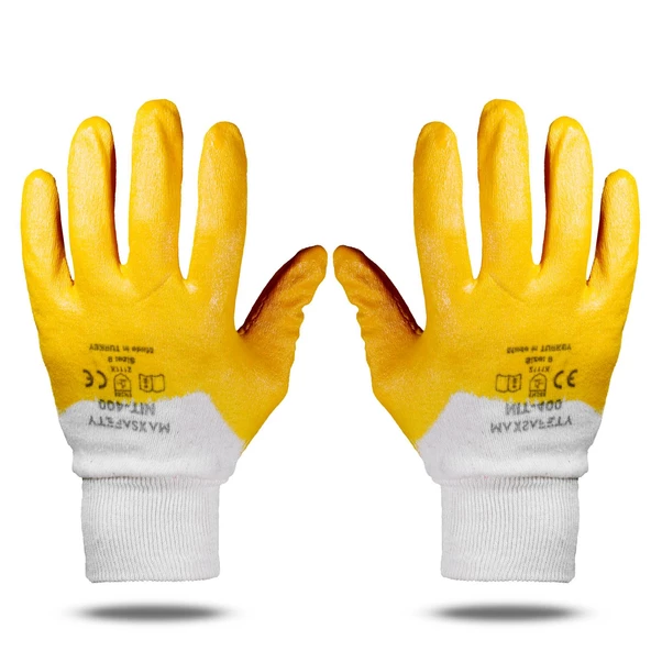 Maxsafety NIT-400 Nitril Kaplama Sanayi İş Usta Eldiveni 10/XL (1 ÇİFT) - 5