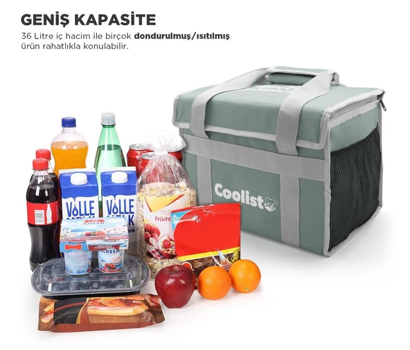 Coolist CL36LG 36 Litre Katlanabilir Termos Bez Çanta / Buzluk - Resim 7