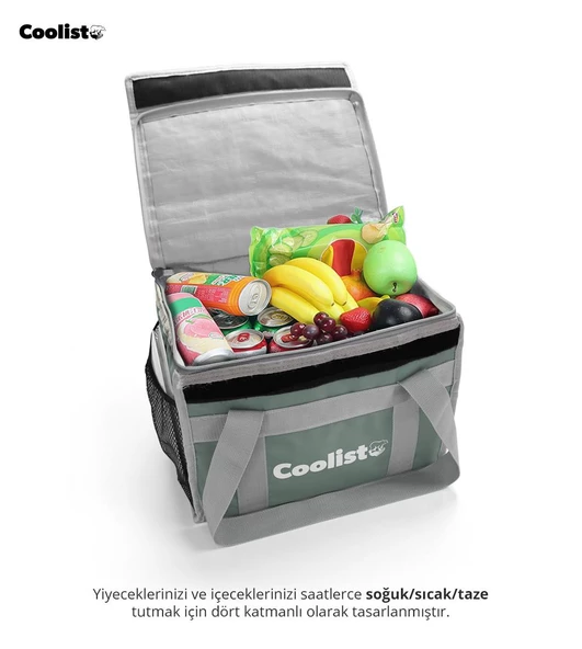 Coolist CL36LG 36 Litre Katlanabilir Termos Bez Çanta / Buzluk - Resim 6