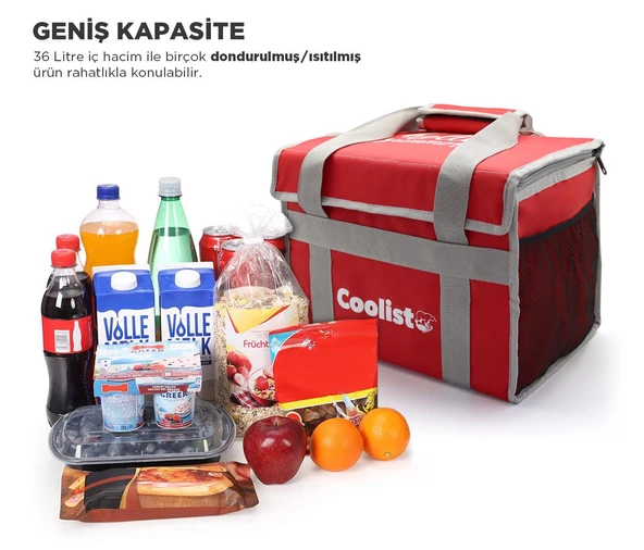 Coolist CL36R 36 Litre Katlanabilir Termos Bez Çanta / Buzluk - Resim 7