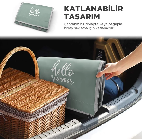 Coolist CL36LG 36 Litre Katlanabilir Termos Bez Çanta / Buzluk - Resim 11