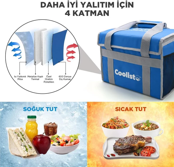 Coolist Cl36b 36 Litre Katlanabilir Termos Bez Çanta / Buzluk - Resim 10