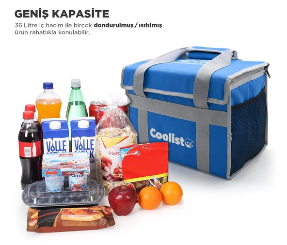 Coolist Cl36b 36 Litre Katlanabilir Termos Bez Çanta / Buzluk - Resim 7