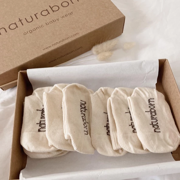 Naturaborn GOTS Organik Sertifikalı Bebek Çorabı (4 Çift) - 4