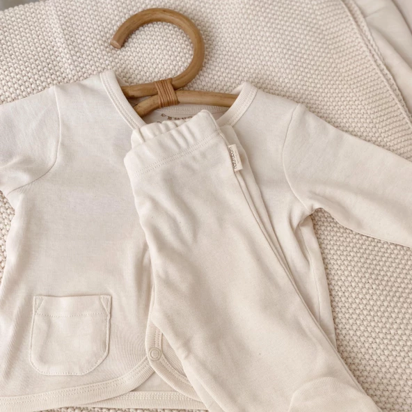 Naturaborn GOTS Organik Sertifikalı Bebek Patikli Pantolon - 6