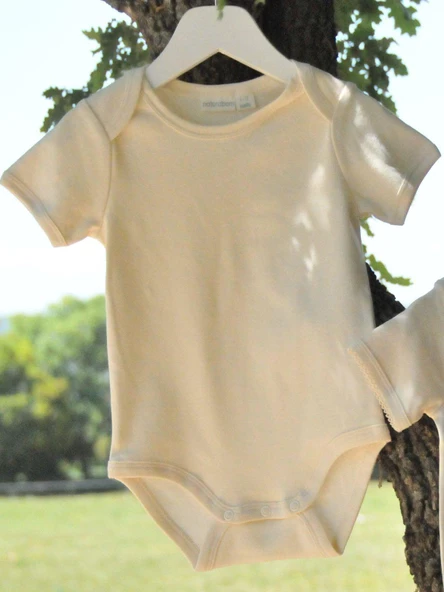 Naturaborn GOTS Organik Sertifikalı Kısa Kollu Bebek Body - 7