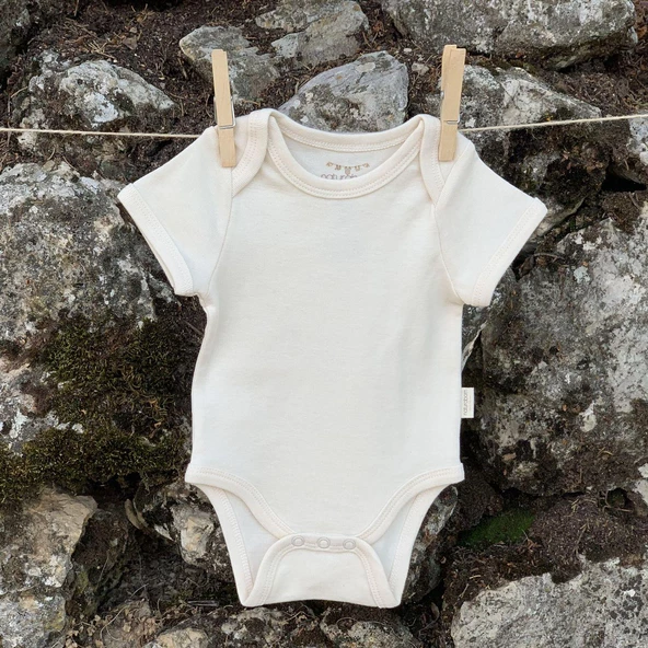 Naturaborn GOTS Organik Sertifikalı Kısa Kollu Bebek Body - 6