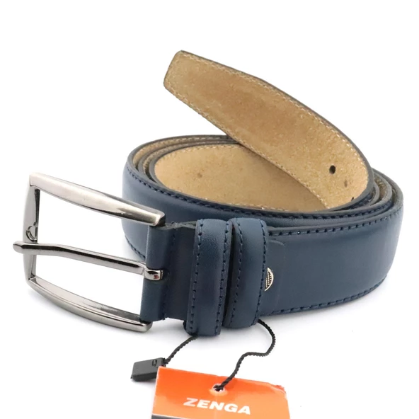 Hakiki Deri Kumaş Kemeri Erkek Aksesuar - 2