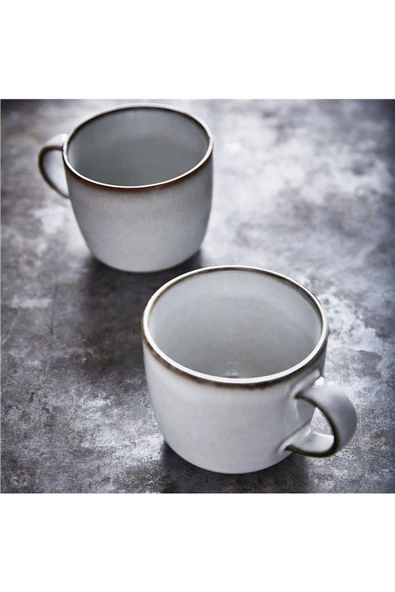 Gladelıg Kupa Bardak Çay Kahve Nescafe Bardağı Gri 37 Cl - 5