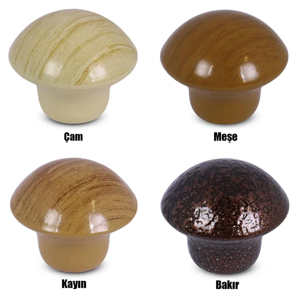 Mantar Düğme Kulp Çekmece Dolap Kapak Kulpu Kulbu Metal - 2