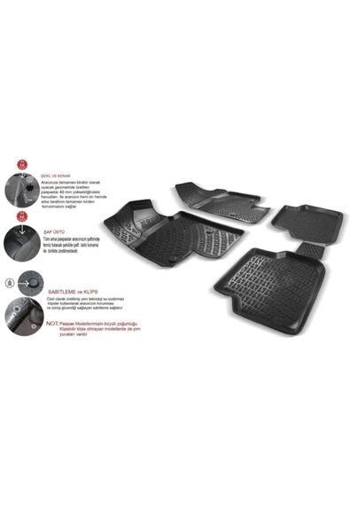 Toyota Land Cruiser Prado J150 2013 Model 4D Havuzlu Paspas - Resim 4