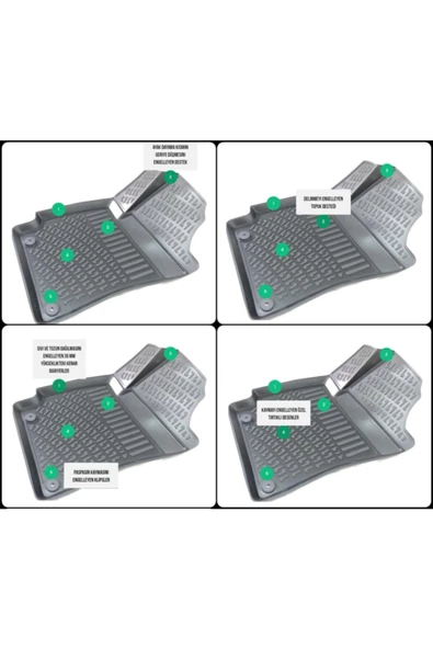 Kia Sorento 2021 Model 4D Havuzlu Paspas - Resim 3