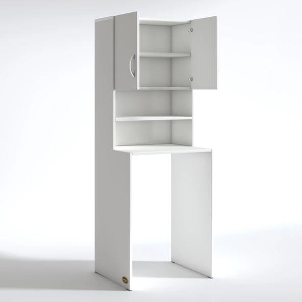 Kenzlife Çamaşır Makinesi Dolabı Hayzum Byz 180X066x55 Banyo Kiler Çift Kapaklı Arkalıklı - 3