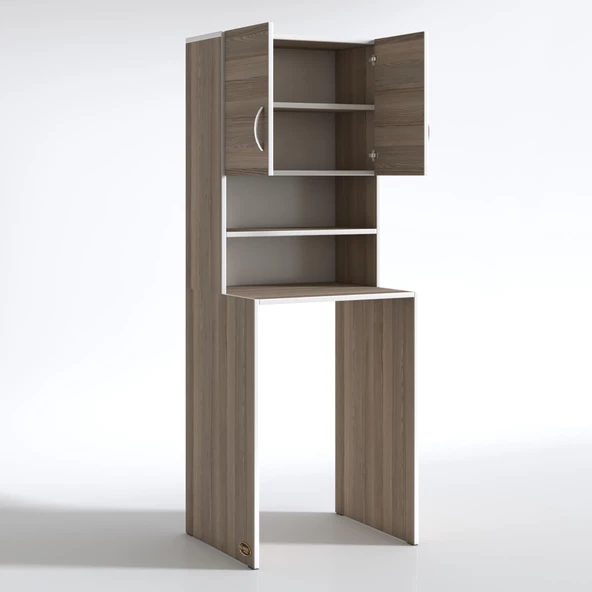 Kenzlife çamaşır makinesi dolabı hayzum crd 180*066*55 banyo kiler çift kapaklı arkalıklı - 3