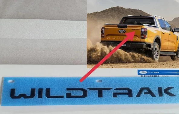 DK Tuning Ranger Wildtrak Bagaj Siyah ABS Yazı Logo Ford İle Uyumlu - 2