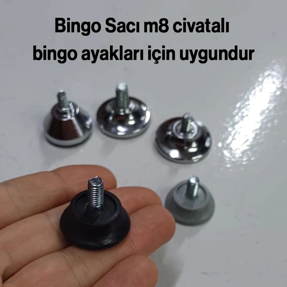 Bingo Ayak Sacı m8 Civatalı Mobilya Dolap Ayağı Bağlantı Aparatı Metal 45x15 Mm (10 ADET) - 4